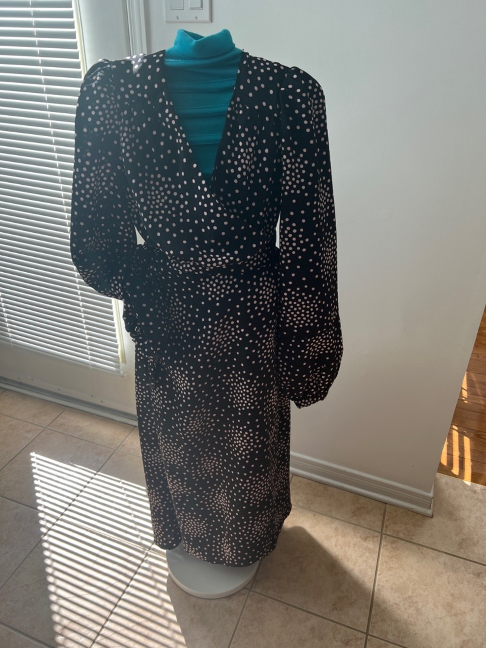 kate spade Black Dress with White Dot Print